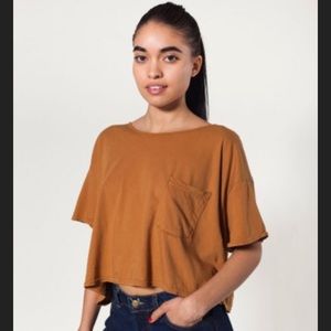 American apparel crop tee - rust brown
